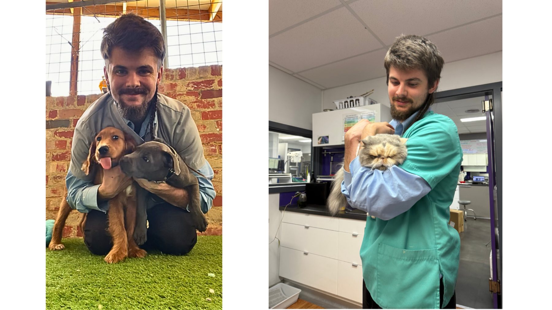 From Dinosaur Dreams To Puppy School: Meet Vet Nurse Rian 2 | Lilydale Vet | Veterinary Care | Image Vet Nurse Rian Sharp Smiling While Caring For A Puppy At Lilydale Vet Centre, Highlighting Compassionate Veterinary Care, Puppy Development Training, And A Lifelong Passion For Animals.